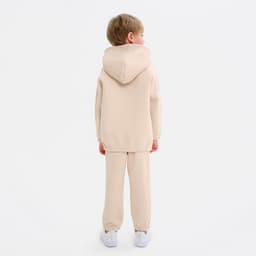 Худи детское с начёсом MINAKU: Basic Line KIDS, бежевое, рост 110 см