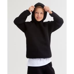 Худи детское MINAKU: Basic Line KIDS, чёрное, рост 110 см