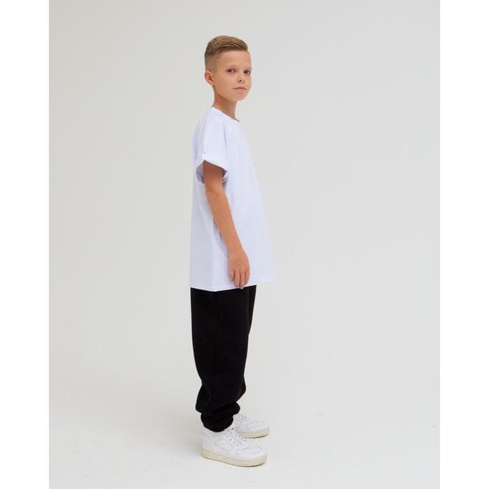 Брюки детские с начёсом MINAKU: Basic Line KIDS, чёрные, рост 116 см