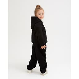 Брюки детские с начёсом MINAKU: Basic Line KIDS, чёрные, рост 122 см