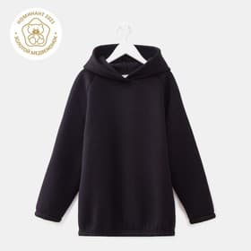 Худи детское MINAKU: Basic Line KIDS, чёрное, рост 104 см