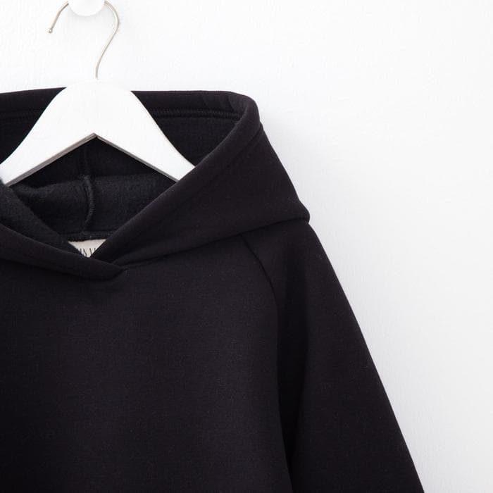 Худи детское MINAKU: Basic Line KIDS, чёрное, рост 104 см