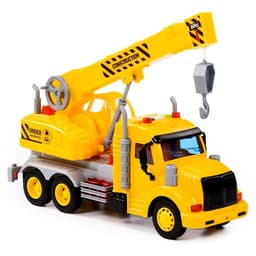 Кран «Профи», инерционный, световые и звуковые эффекты, цвет жёлтый