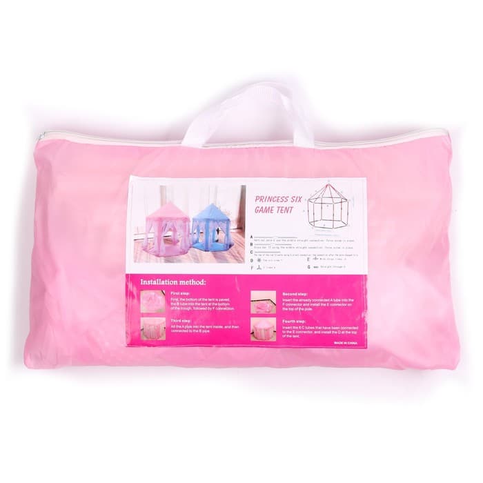 Палатка детская игровая «Шатер», розовая, 140×140×135 см