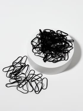 Силиконовые резинки для волос, набор - 680 (± 30) шт., d=2 см, 50 г, чёрная