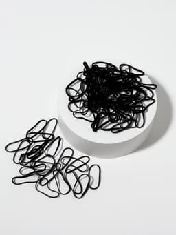 Силиконовые резинки для волос, набор - 680 (± 30) шт., d=2 см, 50 г, чёрная