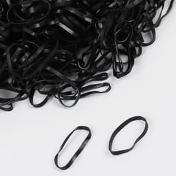 Силиконовые резинки для волос, набор - 680 (± 30) шт., d=2 см, 50 г, чёрная