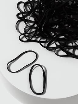 Силиконовые резинки для волос, набор - 680 (± 30) шт., d=2 см, 50 г, чёрная