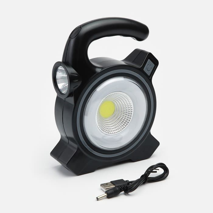 Фонарь ручной аккумуляторный «Мастер К», солнечная батарея, USB, 17×13 см