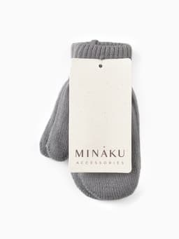 Варежки детские двухслойные MINAKU «Однотонные», тёмно-серые, размер 14 (4-5 лет)