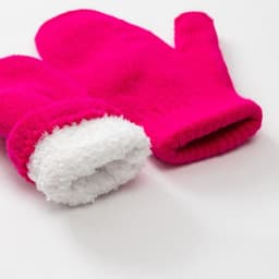 Варежки детские двухслойные MINAKU «Однотонные», ярко-розовые, размер 15 (6-8 лет)