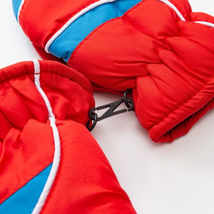 Варежки зимние детские MINAKU, красный/синий, размер 15 (16 см)