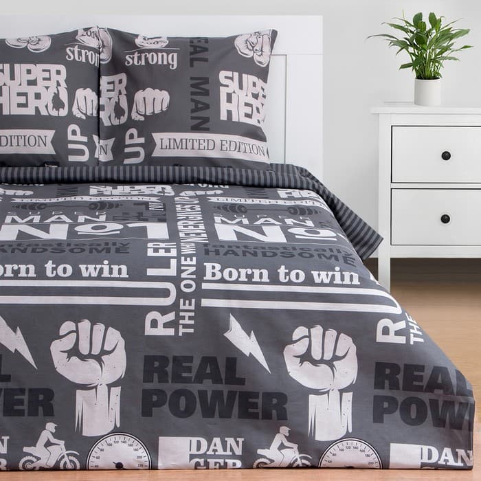 Постельное бельё 2-спальное «Этель» Super man, бязь