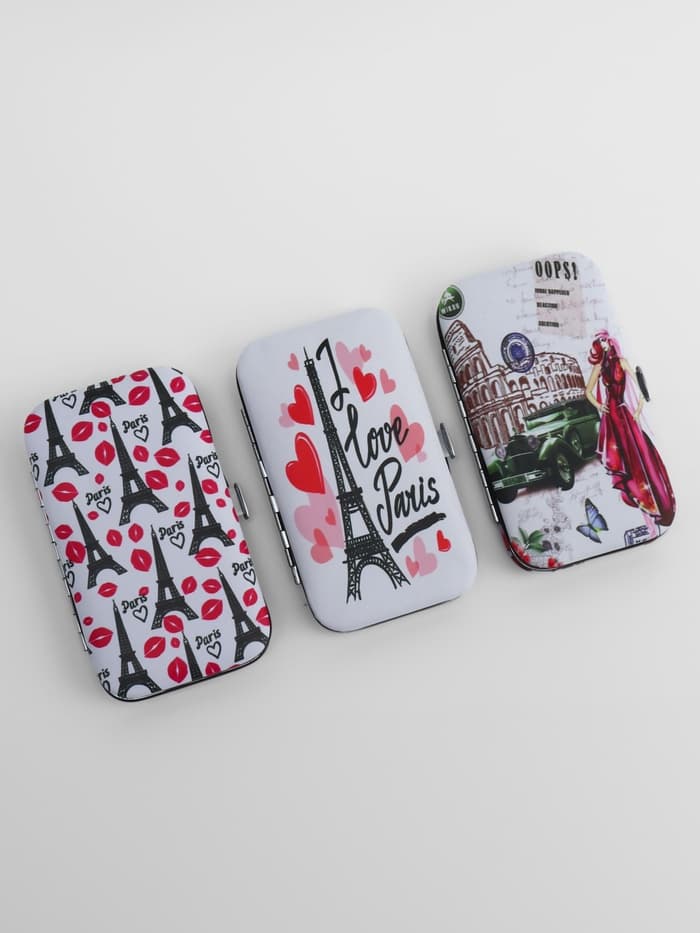 Набор маникюрный Paris, 6 предметов, в футляре, в PVC - пакете, МИКС