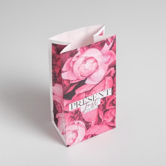 Пакет подарочный без ручек «For you», 10×19.5×7 см