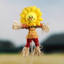 Огородное пугало «Солнышко», 16 см, h=50 см, МИКС, Greengo