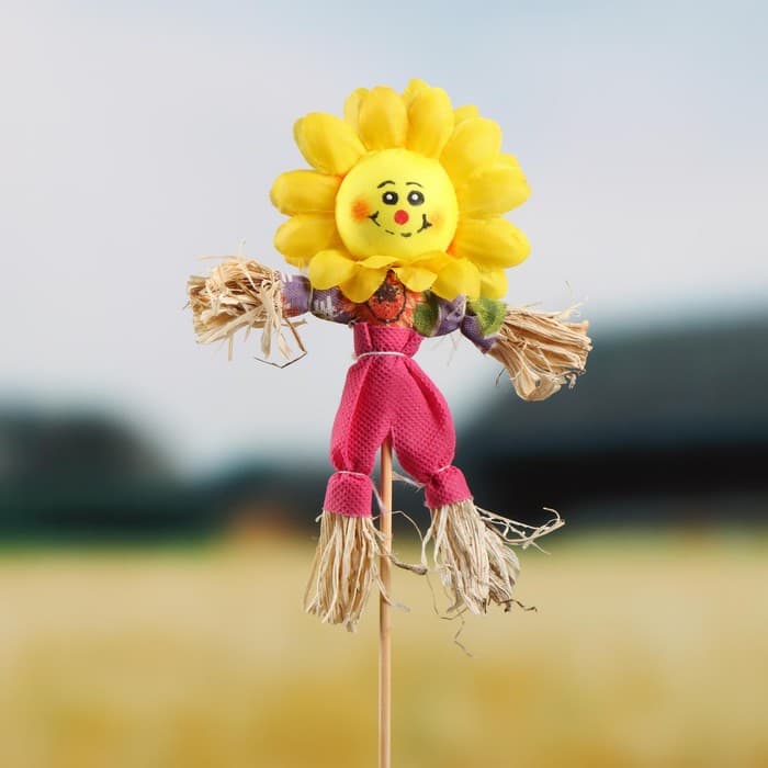 Огородное пугало «Солнышко», 16 см, h=50 см, МИКС, Greengo