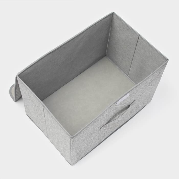 Короб стеллажный для хранения с крышкой «Ронда», 38×24×24 см, серый