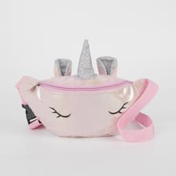 Сумка детская для девочки поясная Magic unicorn, на молнии, розовая