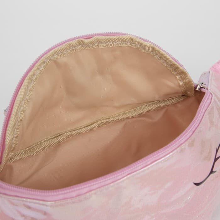 Сумка детская для девочки поясная Magic unicorn, на молнии, розовая