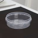 Соусник одноразовый «Круглый», 125 мл, пластик, d=9.3 см, с контрольным замком, прозрачный