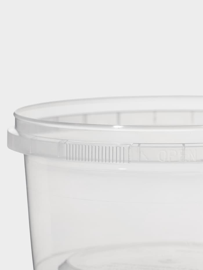 Банка под пресервы одноразовая, 485 мл, d=12 см, пластик, прозрачная