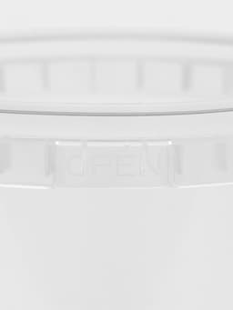 Ведро с ручкой одноразовое, пластик, 1 л, пищевое, прозрачное