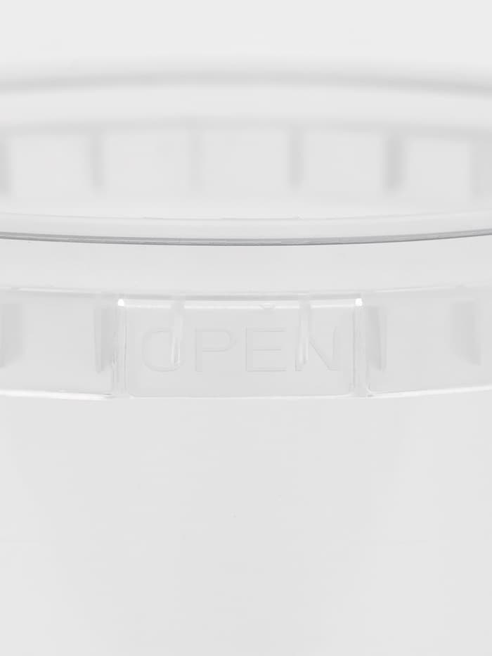 Ведро с ручкой одноразовое, пластик, 1 л, пищевое, прозрачное