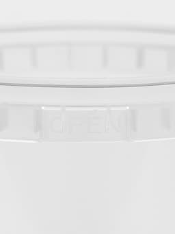 Ведро с ручкой одноразовое, пластик, 1 л, пищевое, прозрачное