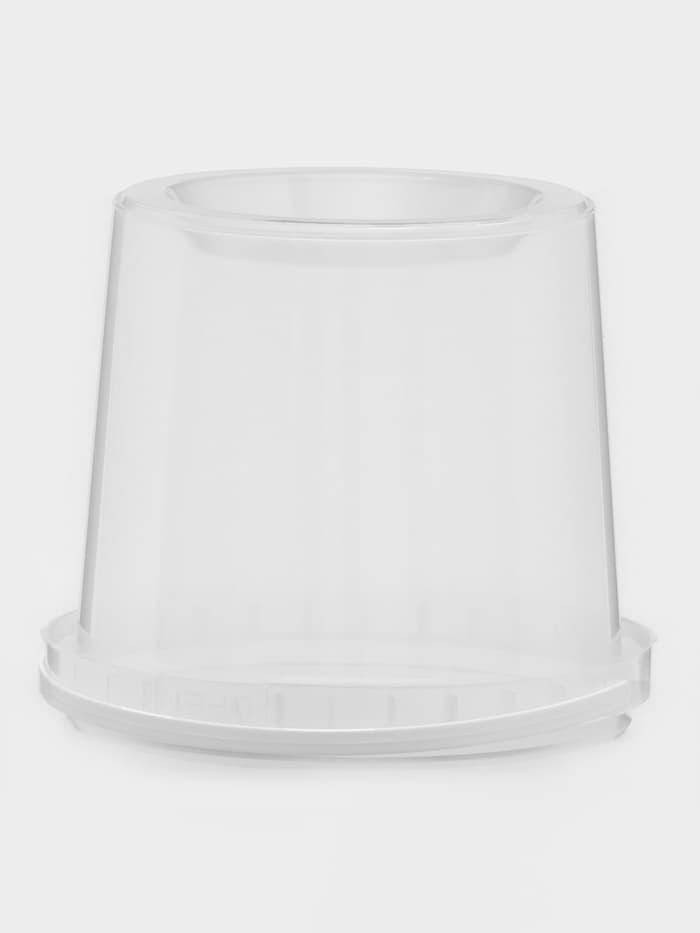 Ведро с ручкой одноразовое, пластик, 1 л, пищевое, прозрачное