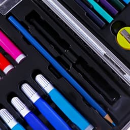 Набор для рисования: 150 предметов, ПВХ, синий, МИКС
