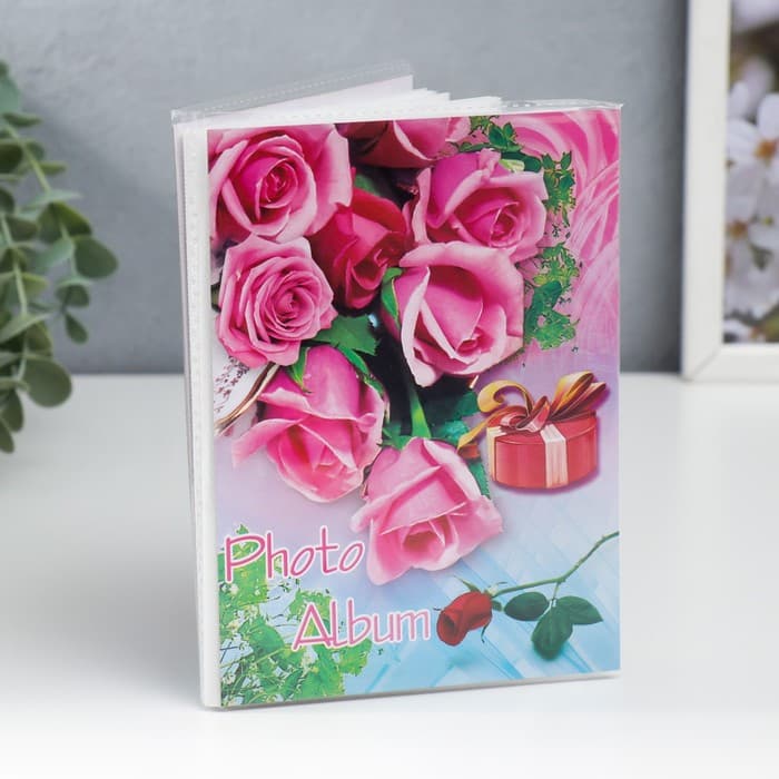 Фотоальбом на 36 фото 10×15 см «Букет цветов», 16×12 см, МИКС