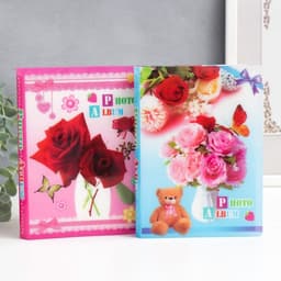 Фотоальбом на 36 фото 10×15 см «Розы», 16.5×12×2 см, МИКС