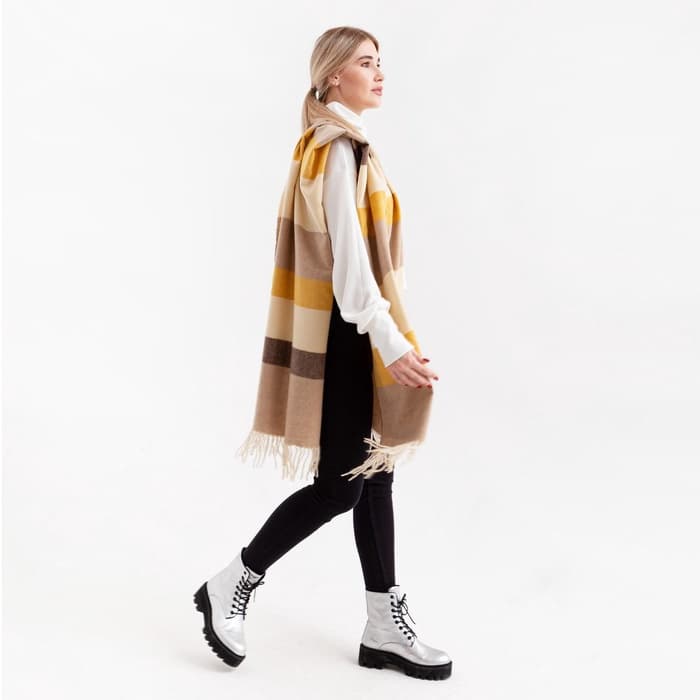 Палантин женский MINAKU с полосками, размер 70×180 см