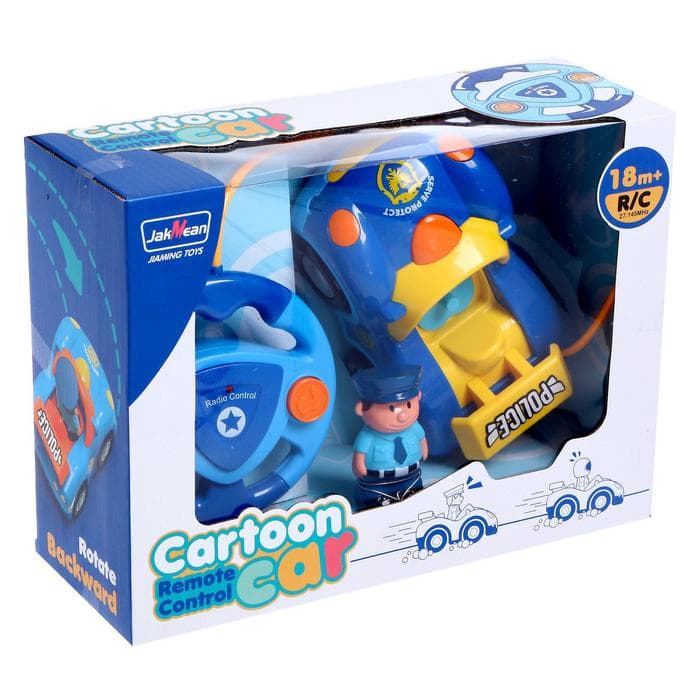 Машинка на пульте управления «Полиция», радиоуправление, работает от батареек, МИКС