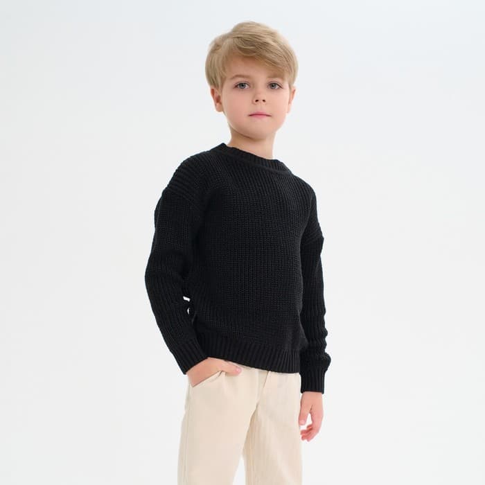 Джемпер детский MINAKU: Casual Collection KIDS, чёрный, рост 104 см