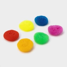 Губки для посуды Доляна «Бублик», 3 шт., пластик, 7×7×2.5 см, МИКС