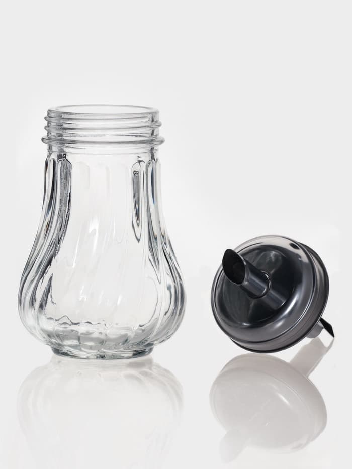 Сахарница Доляна «Перелив», 210 мл, 13.5×7 см, с дозатором, стекло