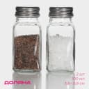 Набор для специй Доляна «Стандарт», 2 предмета: солонка, перечница 100 мл, стекло