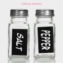 Набор для специй Доляна «Стиль», 2 предмета: солонка 50 мл, перечница 50 мл, h=7 см, стекло