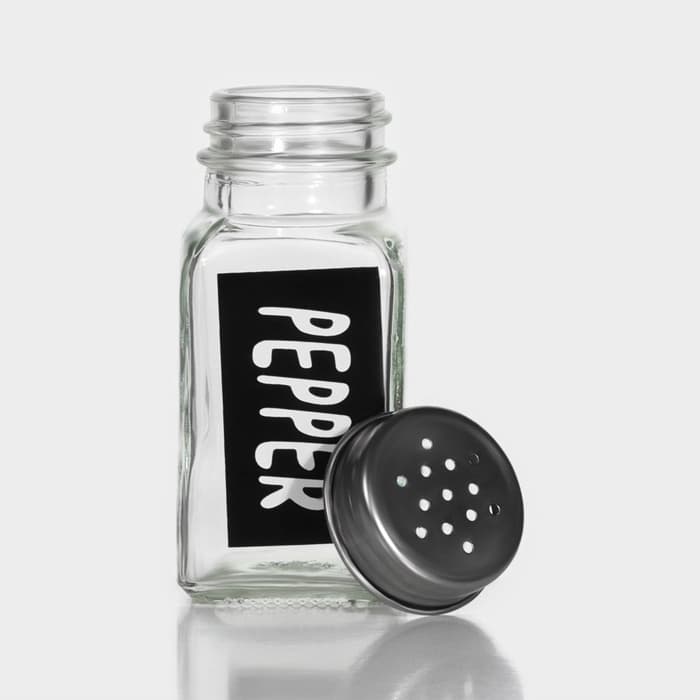 Набор для специй Доляна «Стиль», 2 предмета: солонка 50 мл, перечница 50 мл, h=7 см, стекло