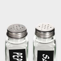 Набор для специй Доляна «Стиль», 2 предмета: солонка 50 мл, перечница 50 мл, h=7 см, стекло