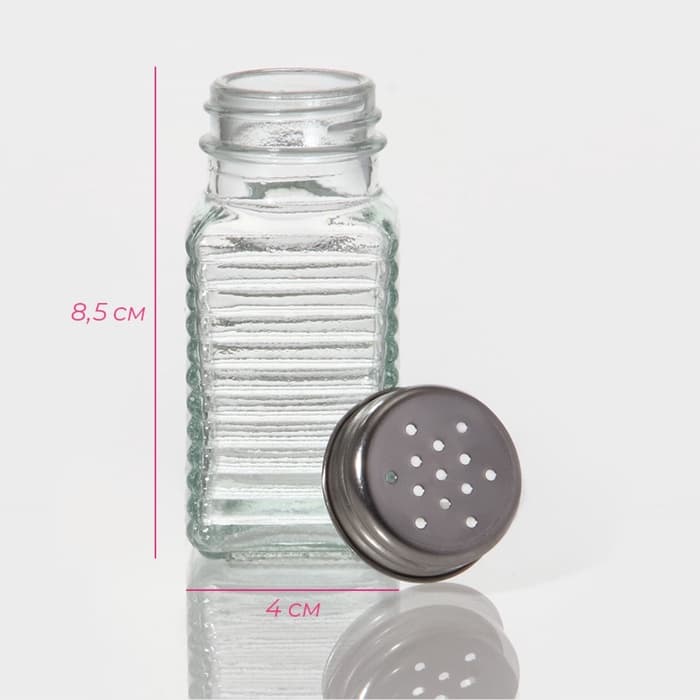 Набор для специй Доляна «Кафе», 2 предмета: солонка, перечница 100 мл, стекло