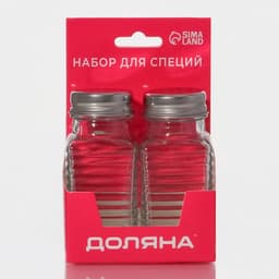 Набор для специй Доляна «Кафе», 2 предмета: солонка, перечница 100 мл, стекло