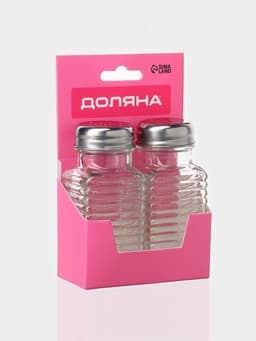 Набор для специй Доляна «Кафе», 2 предмета: солонка, перечница 100 мл, стекло