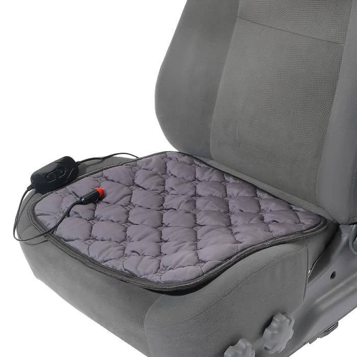 Накидка с подогревом TORSO, 12 В, регулятор, 42×42 см, провод 90 см, серый