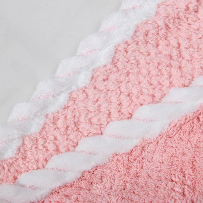 Чалма для сушки волос Доляна, микрофибра, с пуговкой, розовая