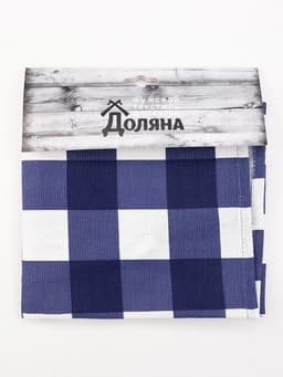 Фартук кухонный мужской «Доляна» Best man, в клетку, 70×60 см, хлопок 100%, рогожка 160 г/м², синий
