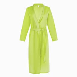 Халат вафельный женский удлинённый Экономь и Я размер 54-56, цвет салатовый, 100% хлопок, 200г/м2