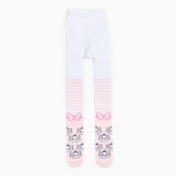 Колготки детские «Мари», Коты аристократы, рост 92-98 см, белые, розовые